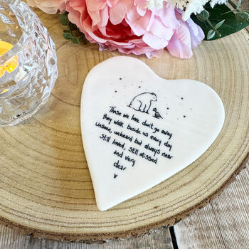 Porcelain Coaster Those We Love Don't Go Away Rememberance Loved One, 2 of 3