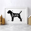 border terrier 'love' print by well bred design | notonthehighstreet.com