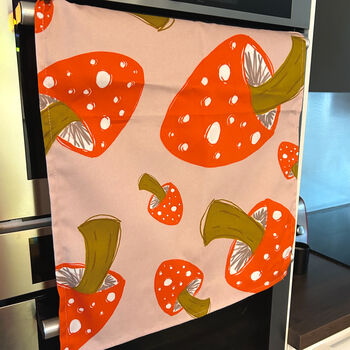 Mushroom Tea Towel, Vegetable Tea Towel, 2 of 2