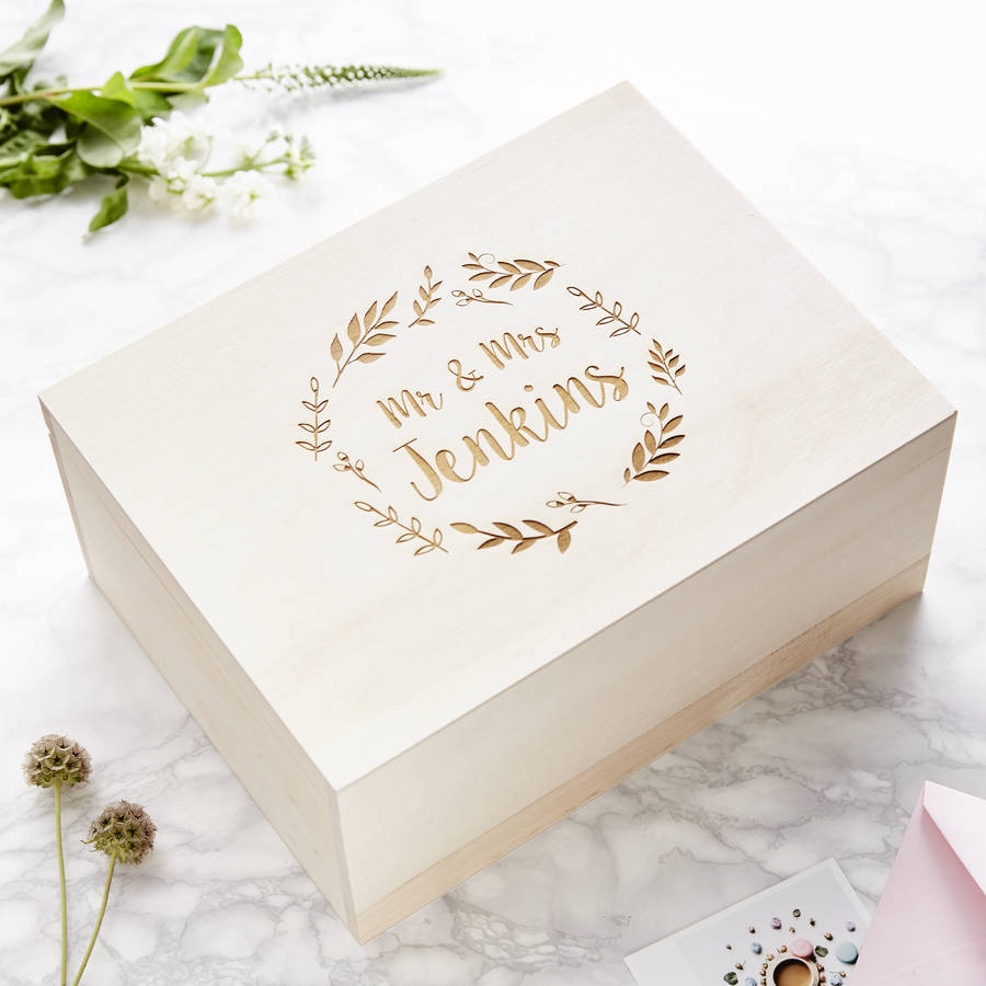 Personalised Botanical Wreath Keepsake Box By Sophia Victoria Joy ...