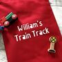 Personalised Railway Train Travel Play Mat Bag, thumbnail 2 of 5