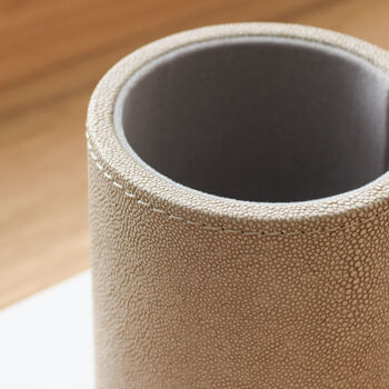 Faux Shagreen Ivory Pot, 3 of 3