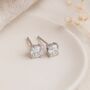 Sterling Silver Moissanite Stud Earrings – 4mm, thumbnail 3 of 6
