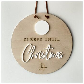 'Sleeps Until Christmas' Whiteboard Wall Sign, 3 of 5