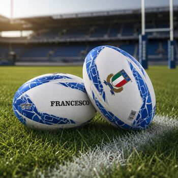 Personalised Italy Rugby Ball From Gilbert, 3 of 5