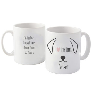 Personalised I Love My Dog Ceramic Mug, 3 of 4