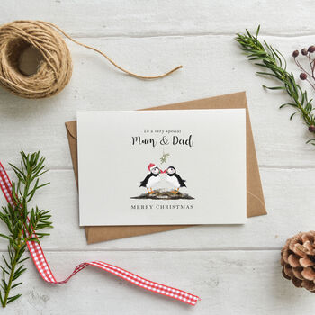 Personalised Family Members Puffin Card, 5 of 5