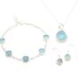 Aquamarine Silver Bracelet, Pendant And Earrings Set, thumbnail 1 of 7