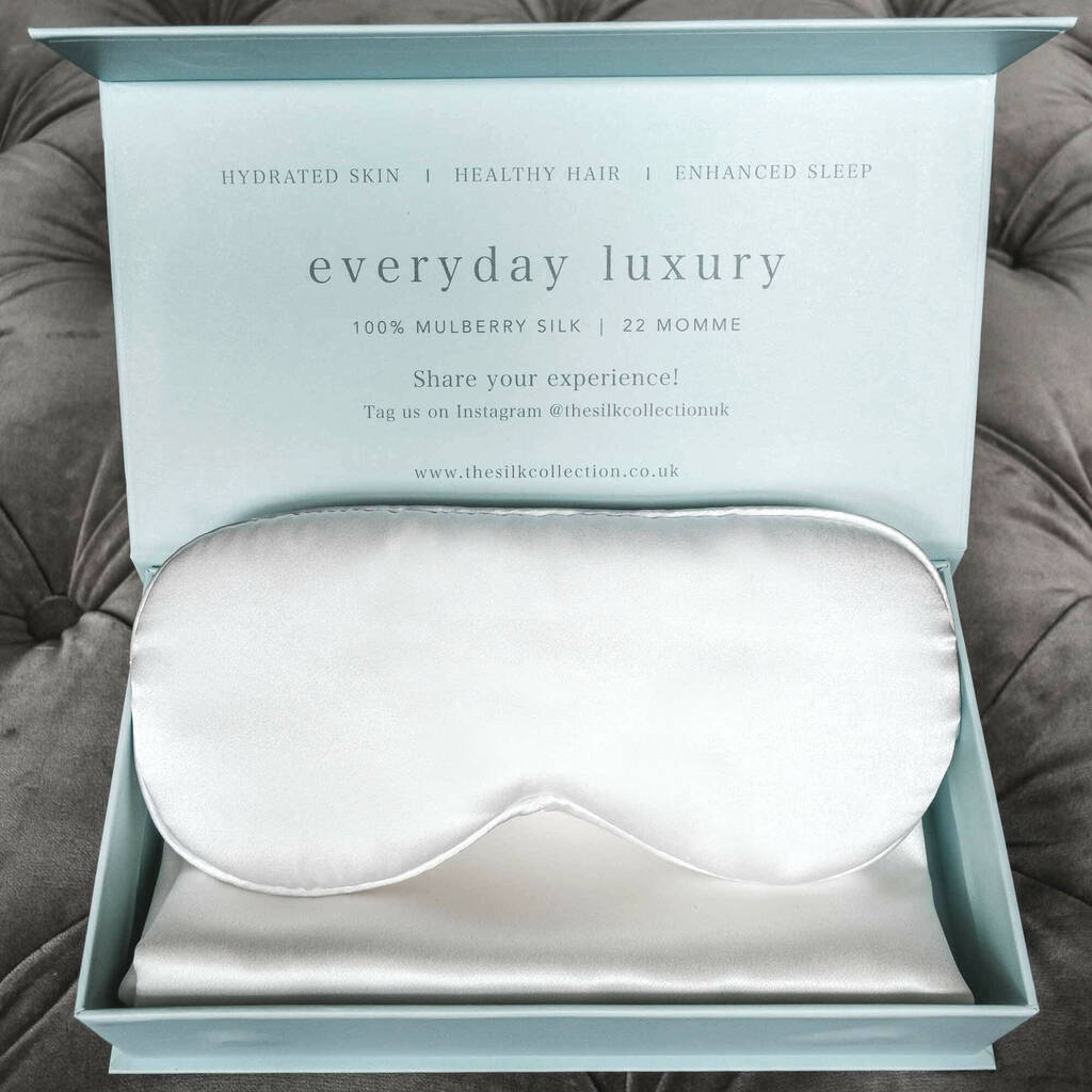 Silk Eye Mask And Silk Pillowcase Sleep Gift Set By The Silk Collection