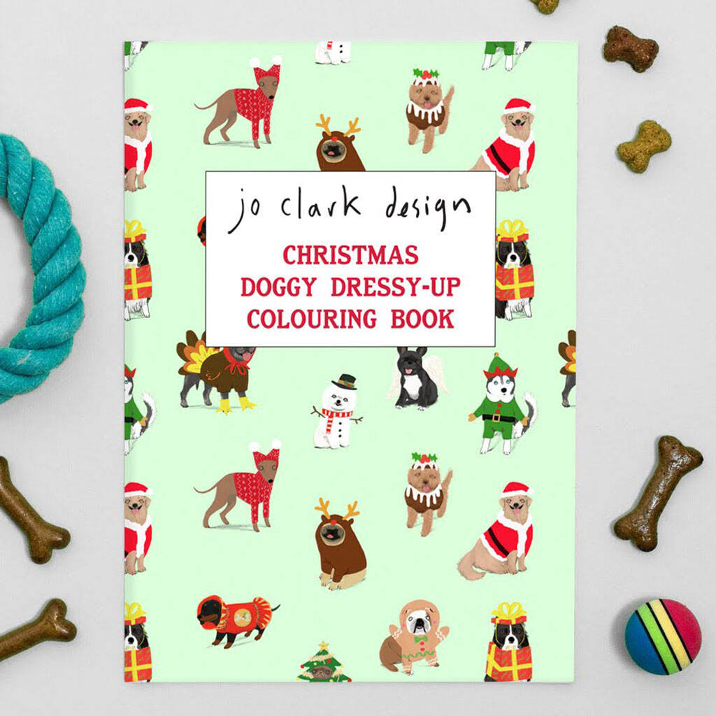 Christmas Doggy Dress Up Colouring Book, 1 of 9