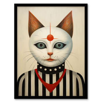 Queen Of All The Cats Futuristic Fun Wall Art Print, 5 of 6