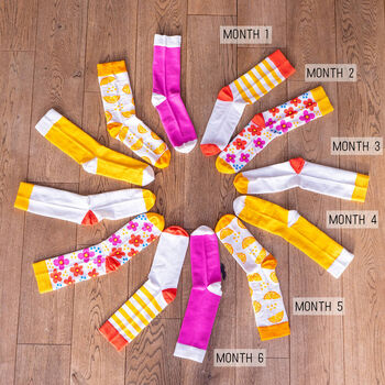 Six Month Colourful Sock Subscription, 5 of 6