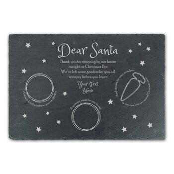 Personalised Slate Dear Santa Treat Board, 2 of 2