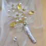 Pearl And Gold Wedding Boutonniere For Groom And Groomsmen, thumbnail 2 of 11