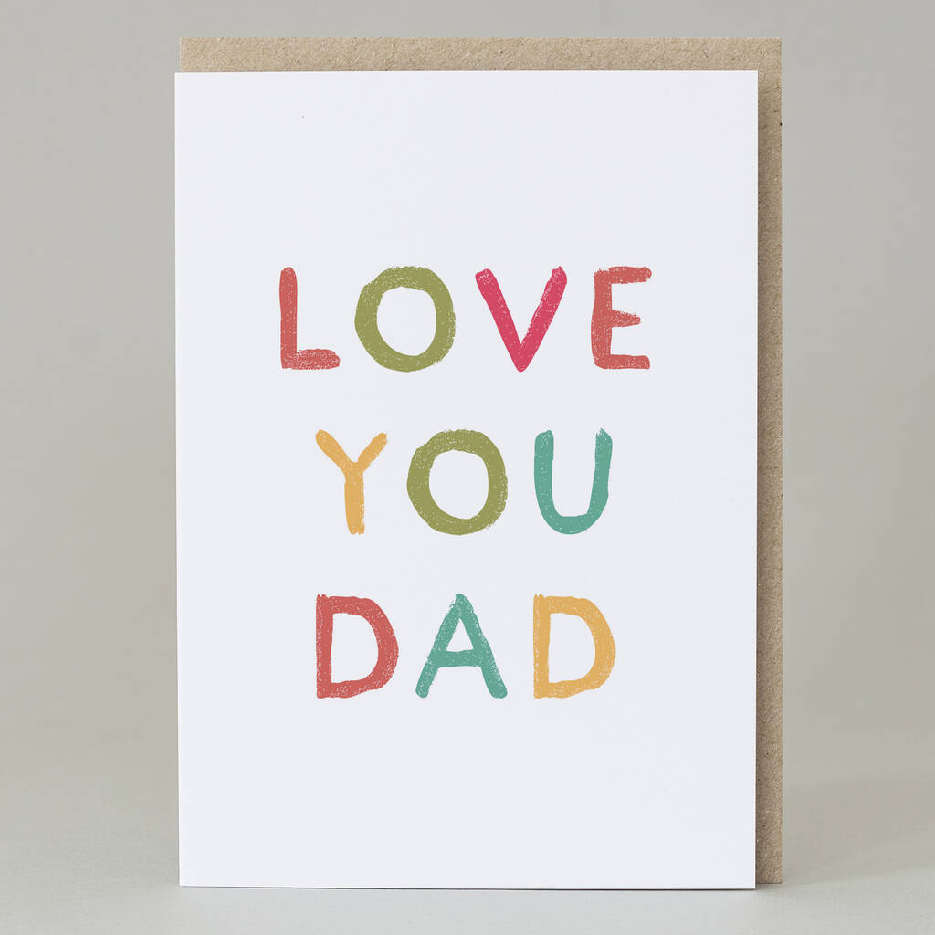 'Love You Dad' Colours Card, 1 of 2
