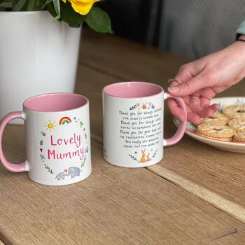 'Lovely Mummy' Verse Mug Mothers Day Gift, 2 of 8