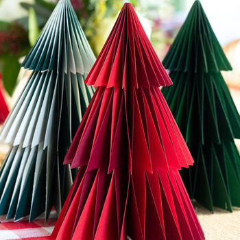 Colourful Folklore Christmas Tree Paper Decorations X Four, 3 of 4