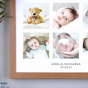 Personalised Twelve Photos Baby Print, 4 of 7