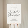 Autograph Personalised Wedding Welcome Sign, thumbnail 1 of 4