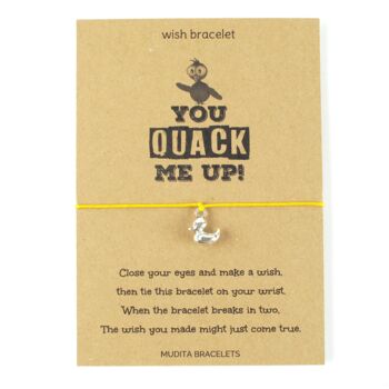 You Quack Me Up Duck String Wish Bracelet, 2 of 4