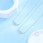 Clear Cz Leaf Pendant Necklace In Sterling Silver, thumbnail 5 of 12