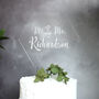 Personalised Wedding Cake Topper In Clear Acrylic, thumbnail 3 of 5