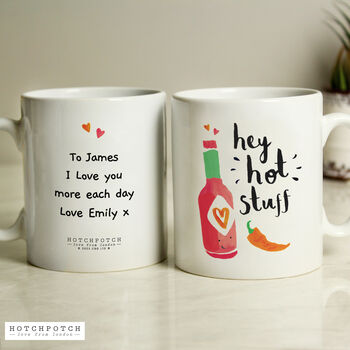 Valentines Gifts Hey Hot Stuff Coffee Mug, 5 of 5