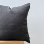 Black Linen Textured Cushion Cover, thumbnail 3 of 4
