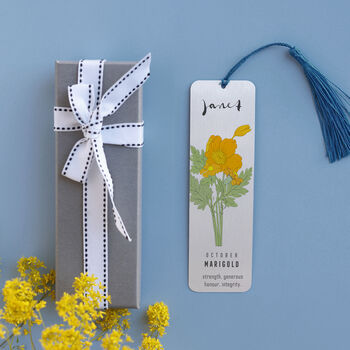 Personalised Birth Flower Bookmark, 7 of 12