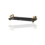 Handmade Rectangular Black Marble Tray With Gold Scroll Handles, thumbnail 2 of 2