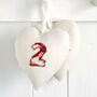 Personalised 2nd Cotton Wedding Anniversary Heart Gift, thumbnail 1 of 10