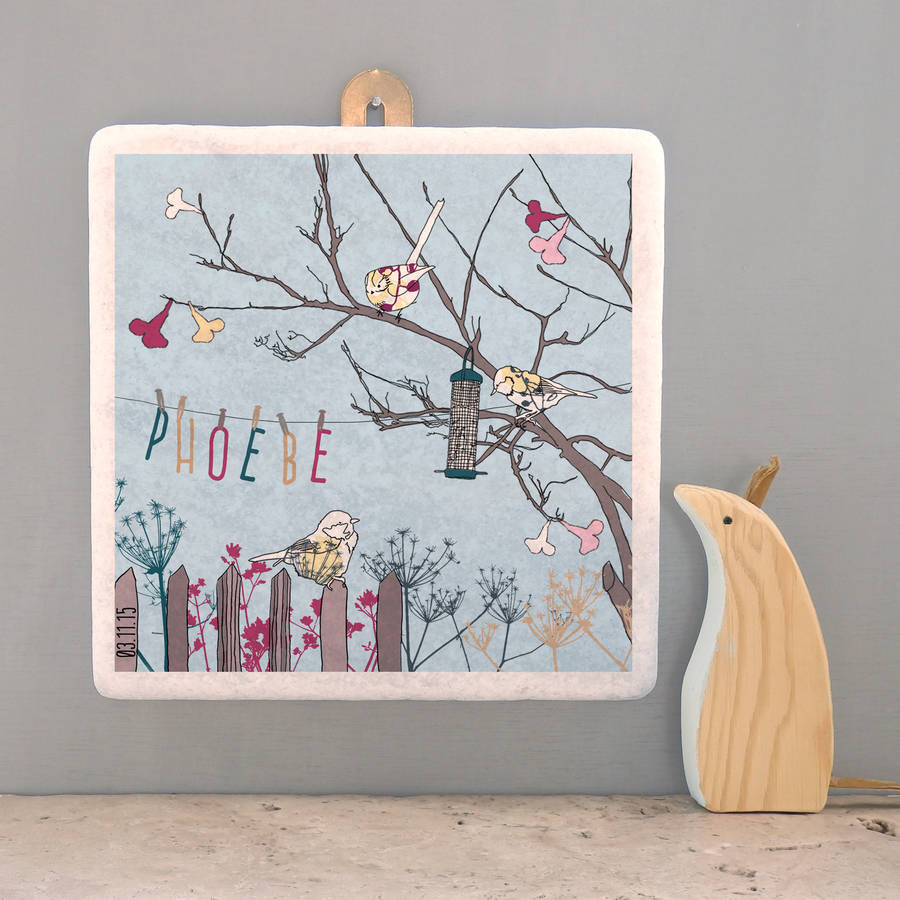 Personalised Children's Name Wall Art By littlebirdydesigns