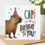 Capi Birthday To You! Capybara Card, thumbnail 1 of 2