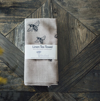 Bee Linen Tea Towel, 2 of 4