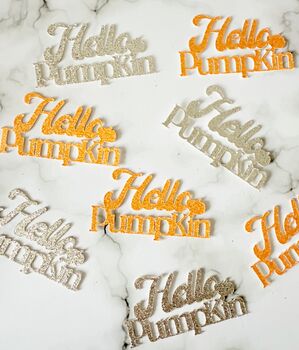16 X Autumn Baby Shower Confetti, Gender Reveal, Hello Pumpkin, Table Decor, 4 of 5