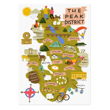 Peak District Map Print, 2 of 7