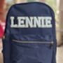 Personalised Nylon Backpack With Patch Letters And Motifs With Gold Outline, thumbnail 10 of 12