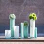 Cylinder Vase Green White Colour By Dut Z, thumbnail 3 of 6