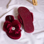 Amelie Toe Post Slipper In Red, thumbnail 3 of 5