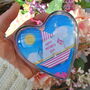 Seaside Paper Sail Boat Heart Personalised Message, thumbnail 7 of 9