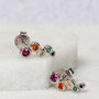 Sterling Silver And Cubic Zirconia 50th Birthday Ear Studs, thumbnail 5 of 9