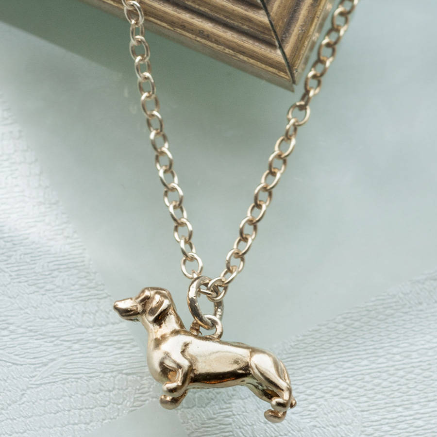 dachshund pendant in 9ct gold vermeil by simon kemp jewellers ...