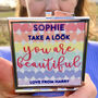 Personalised Valentine’s Compact Mirror, thumbnail 1 of 3