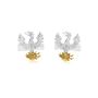 Phoenix Cufflinks In Sterling Silver And 18 Ct Gold, thumbnail 2 of 3