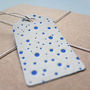 Blue Bubble Letterpress Gift Tag Pack Of Six, thumbnail 2 of 2