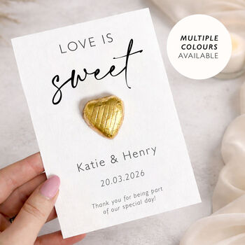 Chocolate Personalised Wedding Favours Love Is Sweet, 5 of 10