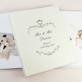 Personalised Black Ornate Swirl Photo Album, 2 of 6