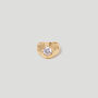 18k Gold Plated Vermeil Octagon Ring With Cz Stone, thumbnail 1 of 4