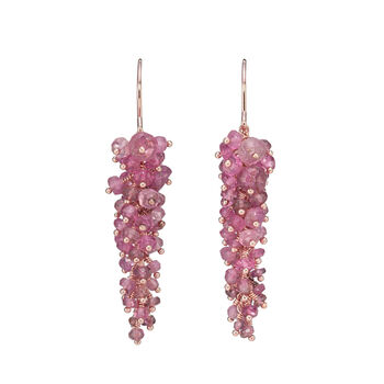 Pink Tourmaline Wisteria Earrings, 2 of 2
