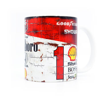 Ayrton Senna Mp4 Classic Formula Racing One Car Coffee Mug, 3 of 4